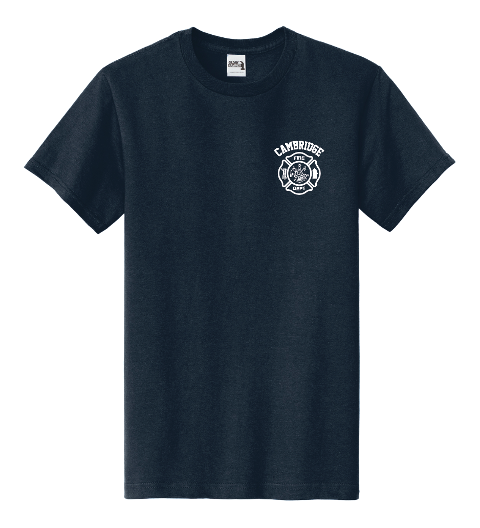 *FIREFIGHTERS ONLY* Cambridge Fire Dpt. DryBlend®T-Shirt - NAVY