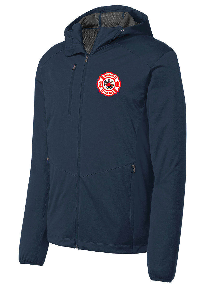 *FIREFIGHTERS ONLY* Cambridge Fire Port Authority® Active Hooded Soft Shell Jacket - DEEP BLUE NAVY