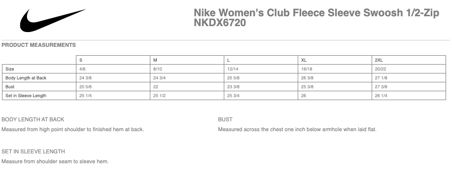 Duluth Northern Stars Nike Women's Club Fleece Sleeve Swoosh 1/2-Zip - BLACK