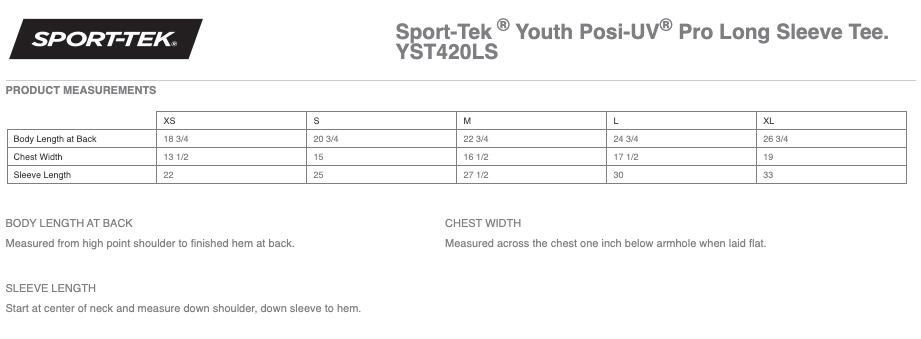 Waconia Lacrosse Sport-Tek ® Youth Posi-UV ® Long Sleeve Tee - BLACK