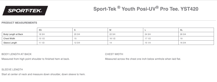 Waconia Lacrosse Sport-Tek ® Youth Posi-UV ® Pro Tee - BLACK