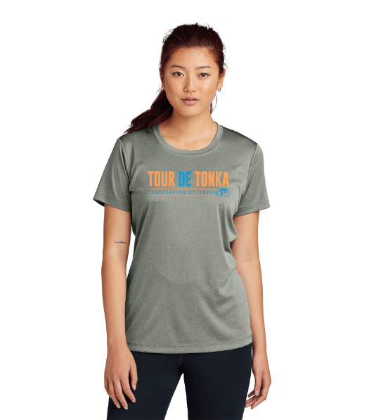 Tour de Tonka Women's Sport-Tek® PosiCharge® Competitor™ Tee - GREY CONCRETE HEATHER