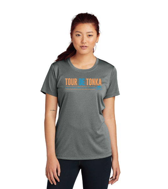 Tour de Tonka Women's Sport-Tek® PosiCharge® Competitor™ Tee - IRON GREY HEATHER