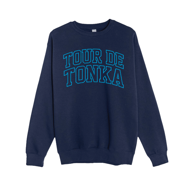 Tour de Tonka Lane Seven™ Varsity Premium Crewneck Sweatshirt - NAVY