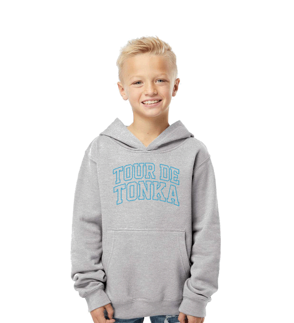Tour de Tonka Independent Trading Co. Youth Varsity Midweight Hooded Sweatshirt  - HEATHER GREY
