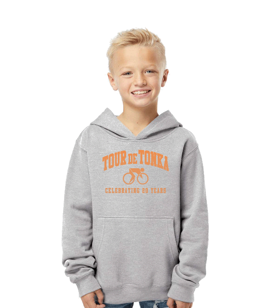 Tour de Tonka Independent Trading Co. Youth Midweight Hooded Sweatshirt  - HEATHER GREY