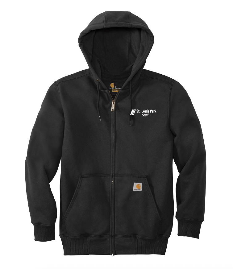 SLP Public Works Carhartt® Rain Defender® Paxton Heavyweight Hooded Zip-Front Sweatshirt - BLACK
