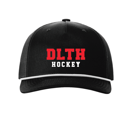 Duluth Northern Stars Hockey Richardson Five-Panel Trucker with Rope Cap - BLACK/WHITE