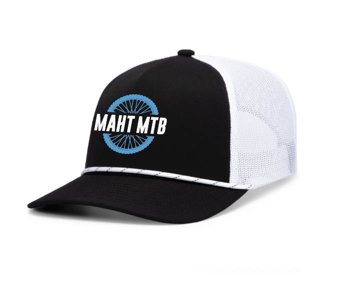 Mahtomedi Bike Team Weekend Trucker Rope Cap - NAVY/WHITE