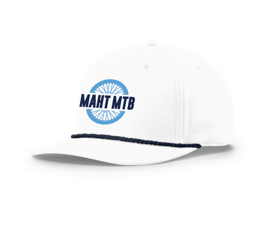 Mahtomedi Bike Team Five Panel Classic Rope Cap - WHITE/NAVY