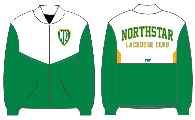 NLC Warm-Up Windbreaker Jacket - WHITE/GREEN