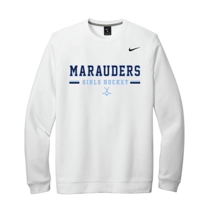 Roseville-Mahtomedi Nike Club Fleece Crew - WHITE