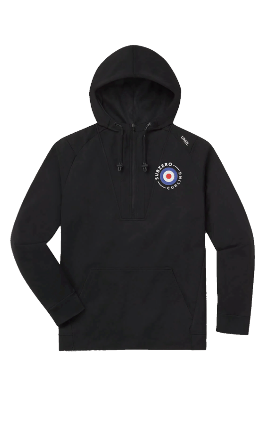Subzero Curling UNRL Crossover Half-Zip Hoodie - BLACK