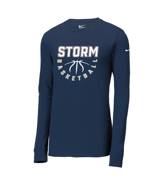 *TEAM SHOOTER SHIRT* Chanhassen Basketball Nike Dri-FIT Cotton/Poly Long Sleeve Tee - COLLEGE NAVY