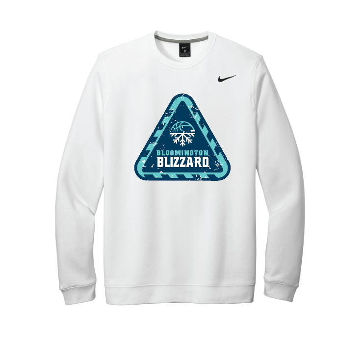 Bloomington Basketball Nike Club Fleece Crew - WHITE