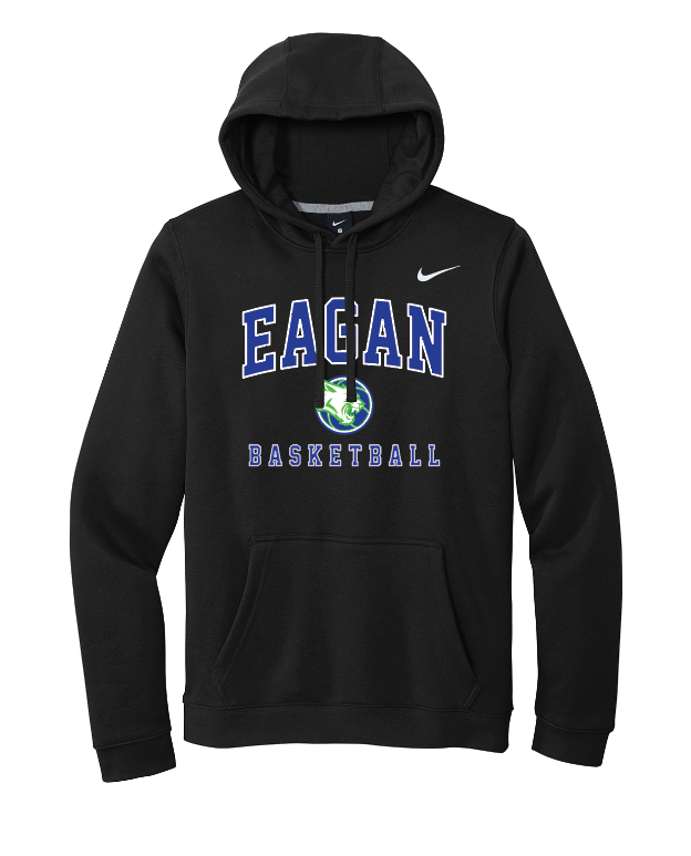 Eagan Basketball Nike Club Fleece Pullover Hoodie - BLACK