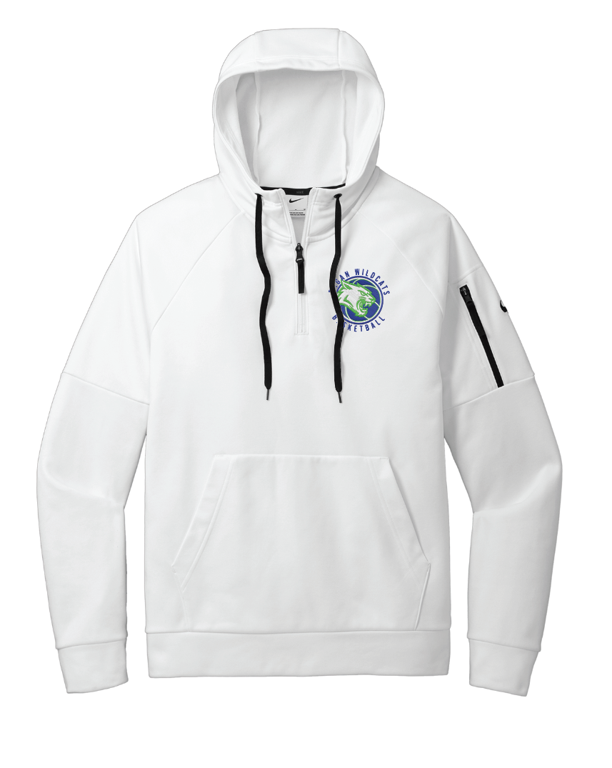 Eagan Basketball Nike Therma-FIT Pocket 1/4-Zip Fleece Hoodie - WHITE