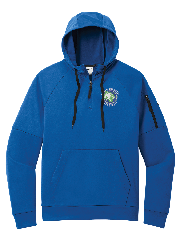 Eagan Basketball Nike Therma-FIT Pocket 1/4-Zip Fleece Hoodie - ROYAL