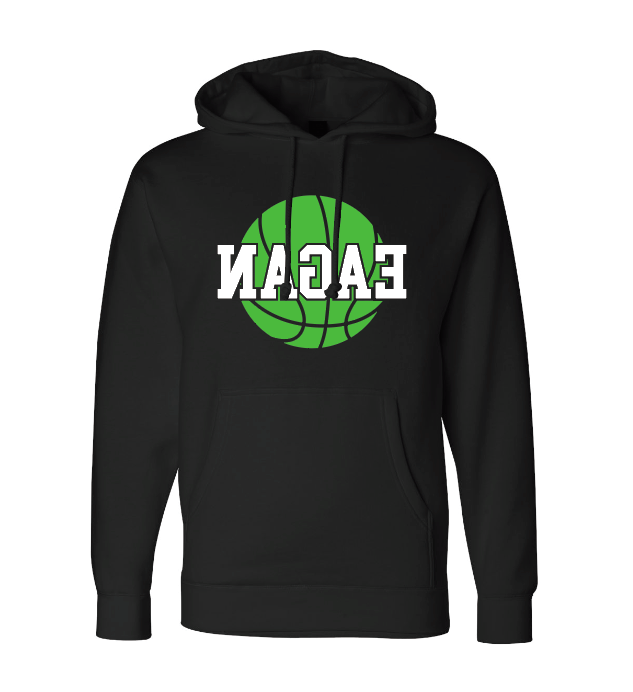 Eagan Basketball Unisex Midweight Hooded Sweatshirt - BLACK