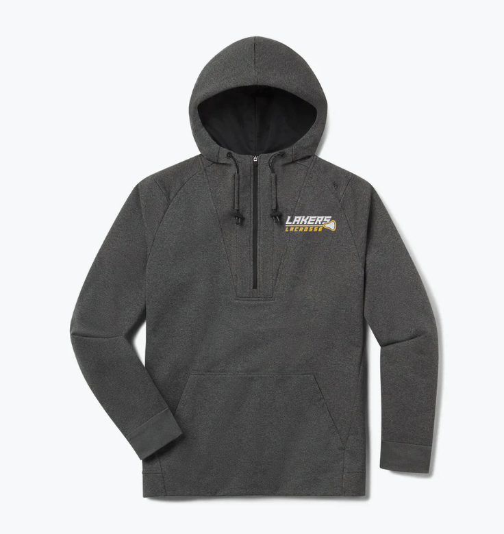 Prior Lake Lacrosse UNRL Crossover Half-Zip Hoodie - CHARCOAL