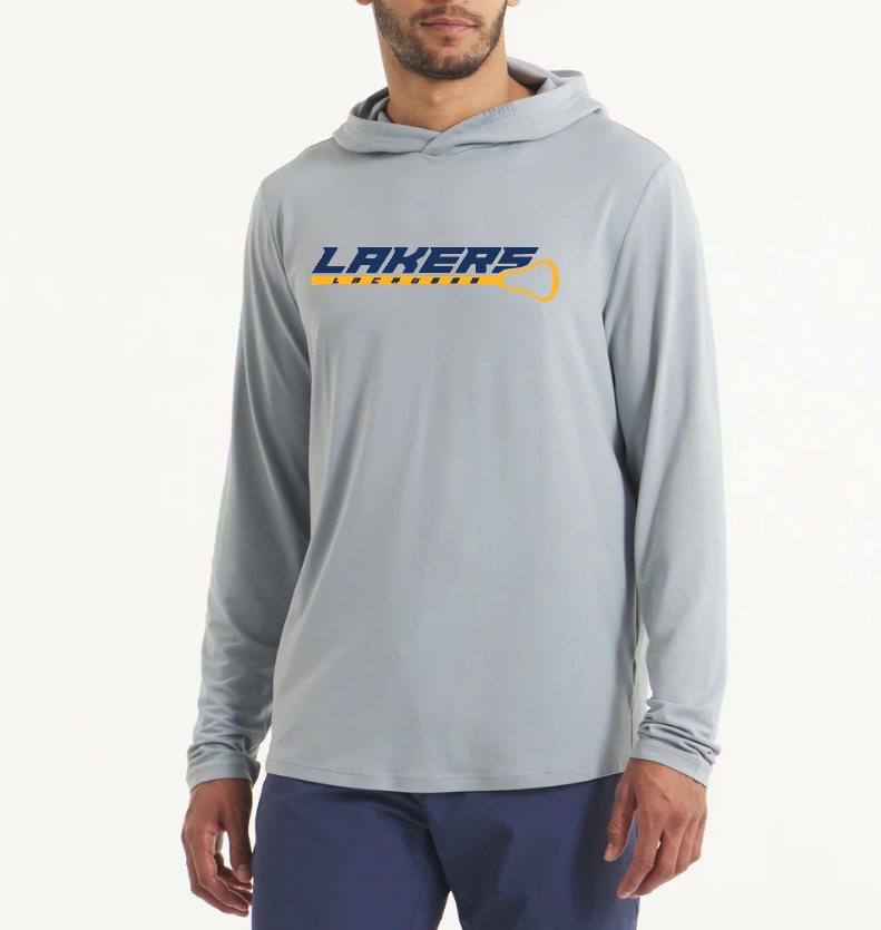 Prior Lake Lacrosse UNRL Ultra Hooded Long Sleeve - GREY