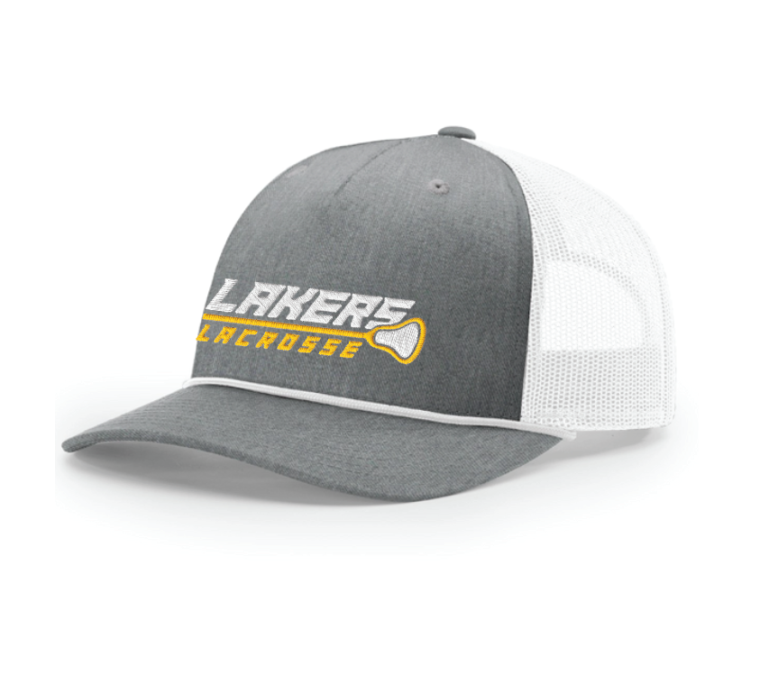 Prior Lake Lacrosse Trucker Cap - GREY/WHITE