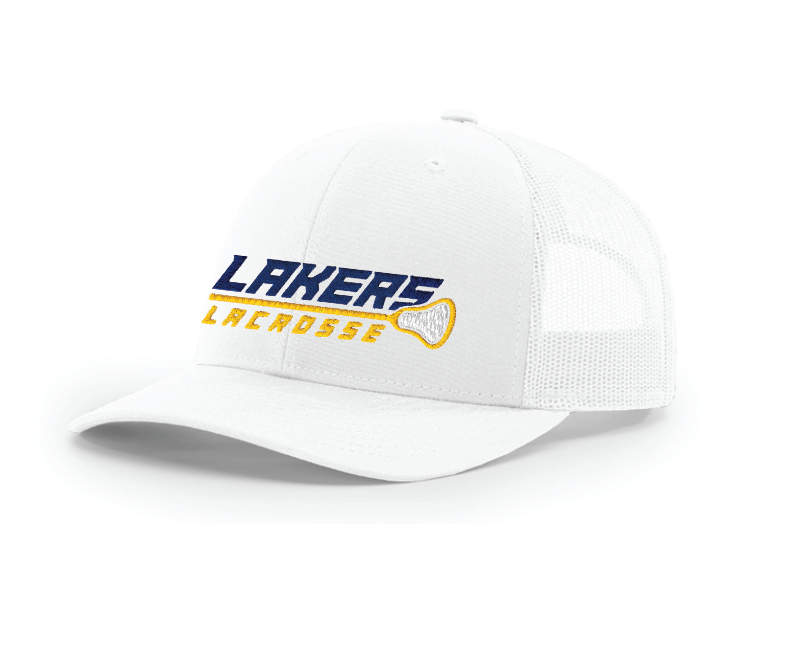 Prior Lake Lacrosse Trucker Cap - WHITE