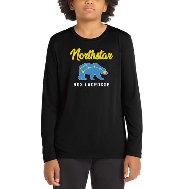 NLC Sport-Tek® Youth Posi-UV® Pro Long Sleeve Tee - BLACK