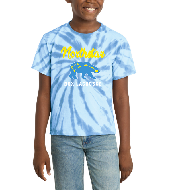 NLC Port & Co™ Youth Tie-Dye Tee - LIGHT BLUE