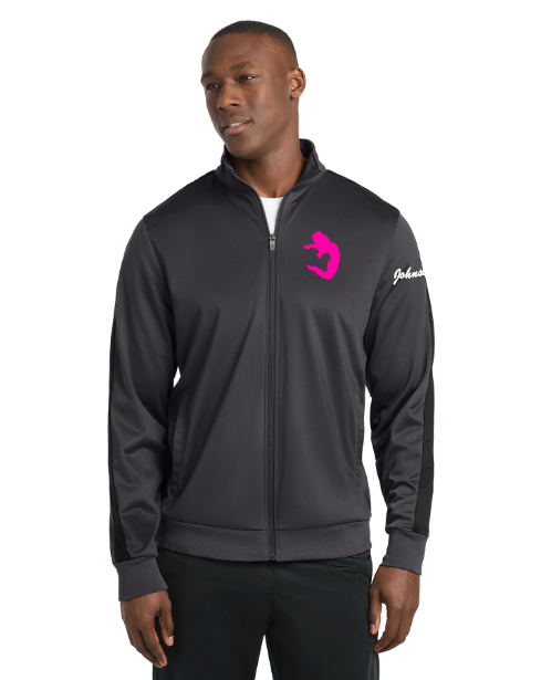 Momentum Dance Sport-Tek® Tricot Sleeve Stripe Track Jacket - BLACK