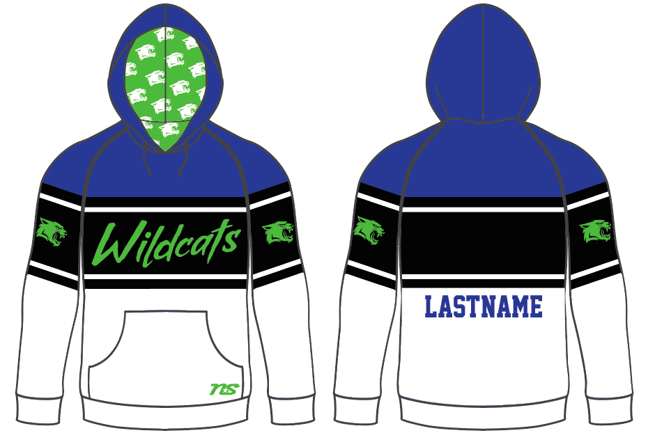 Eagan Basketball Wildcats Sublimated Hoodie - COLOR BLOCK