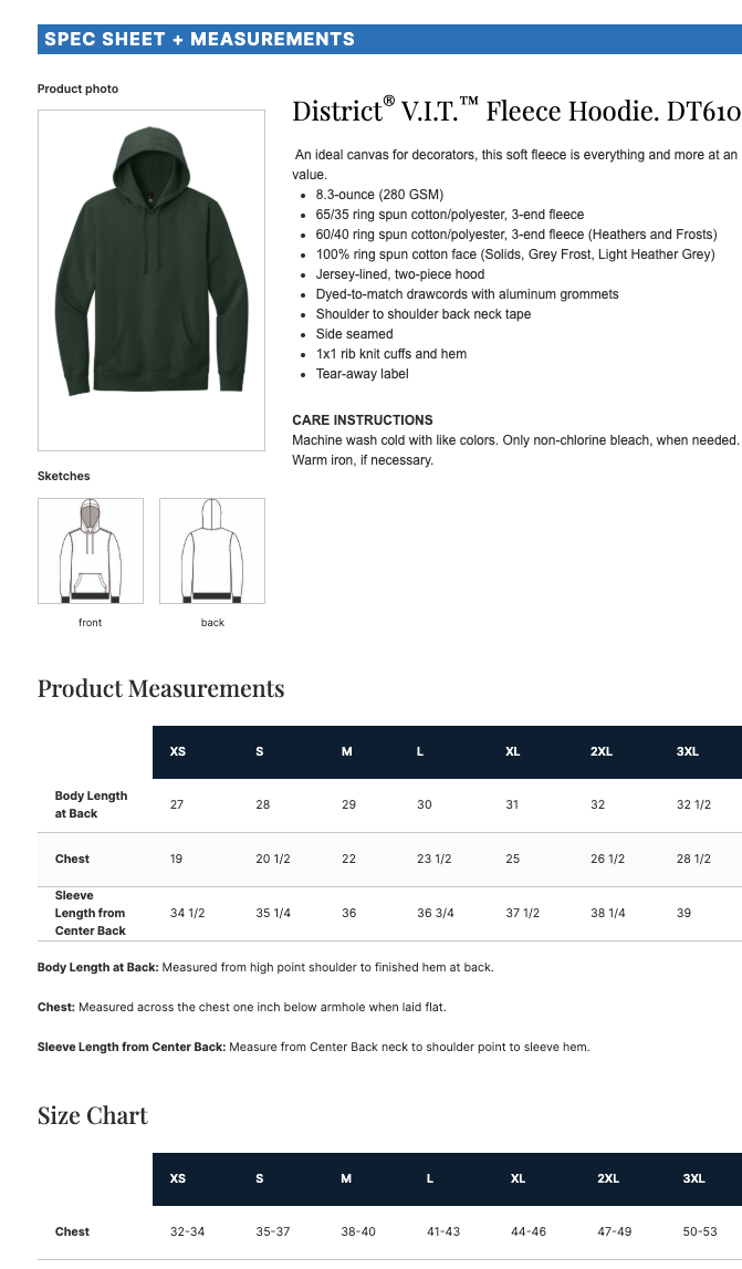Centennial Lacrosse District® V.I.T.™ Fleece Hoodie - BLACK