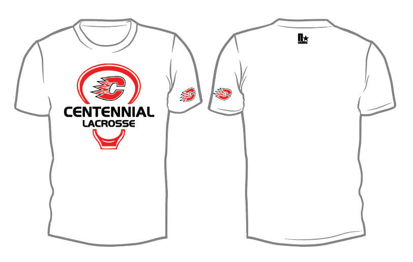 Centennial Lacrosse Sublimated Tshirt - White