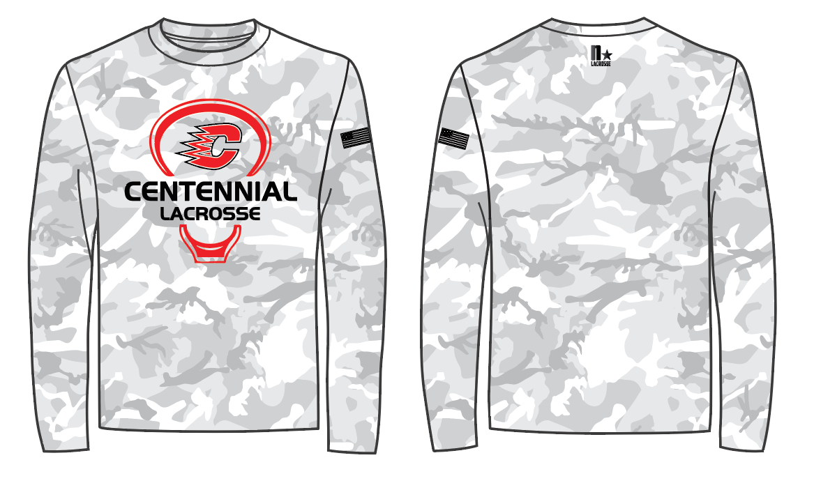 Centennial Lacrosse Sublimated Long sleeve - White Camo