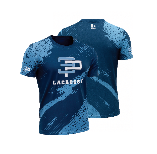 3POINT Lacrosse Sublimated Tshirt - Navy/Blue