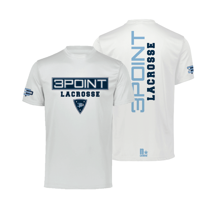 3POINT Lacrosse Sublimated Tshirt - White