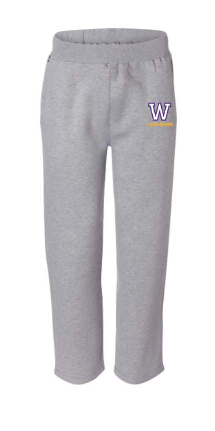 Waconia Lacrosse Men's Premium Open-Bottom Sweatpants - GREY