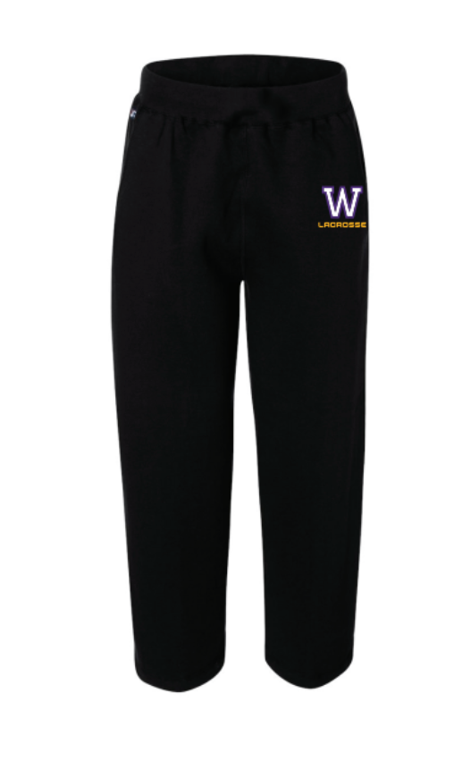 Waconia Lacrosse Men's Premium Open-Bottom Sweatpants - BLACK