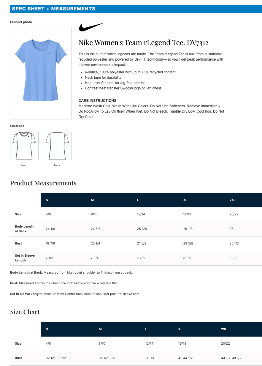 Hardin Valley Lacrosse Nike Team rLegend Tee - VALOR BLUE