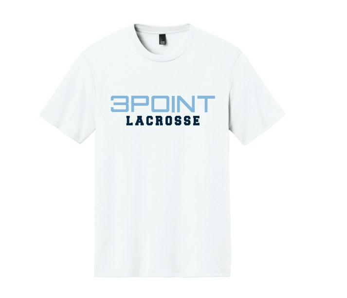 3 Point Lacrosse District® Perfect Tri® Tee - WHITE