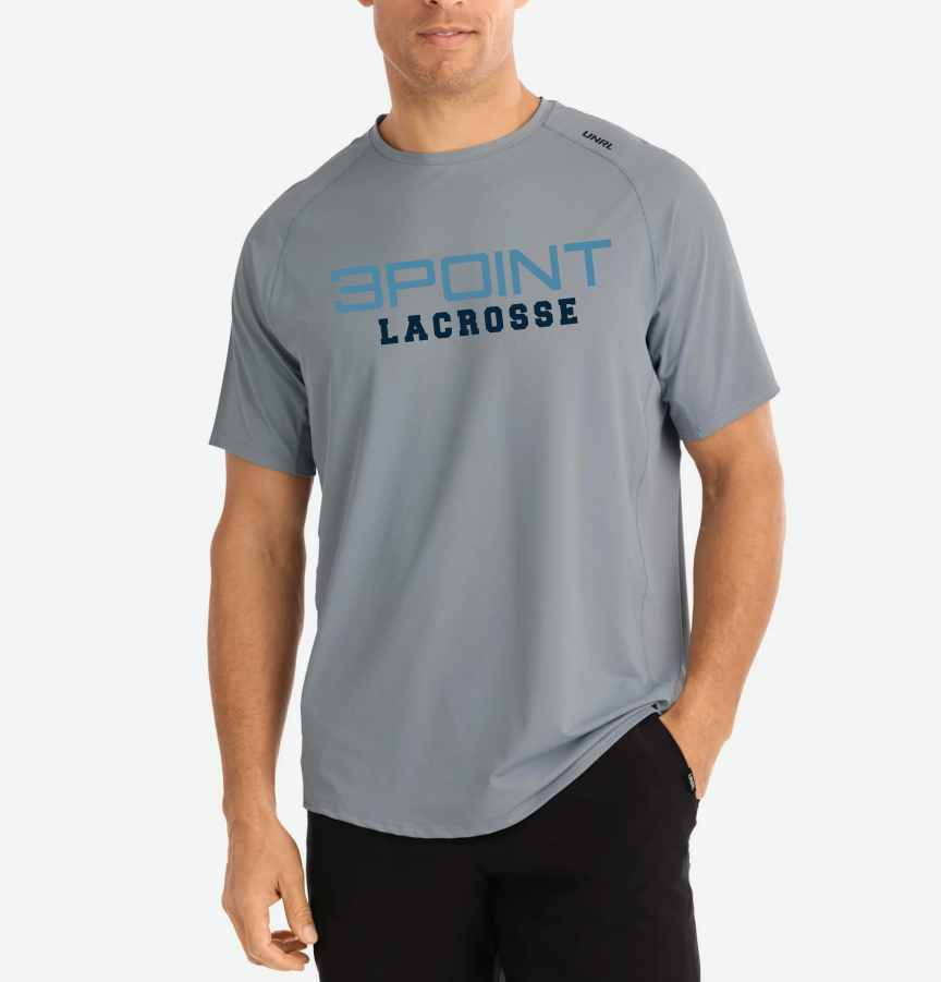 3 Point Lacrosse UNRL Streamline Performance Tee - CADET GREY
