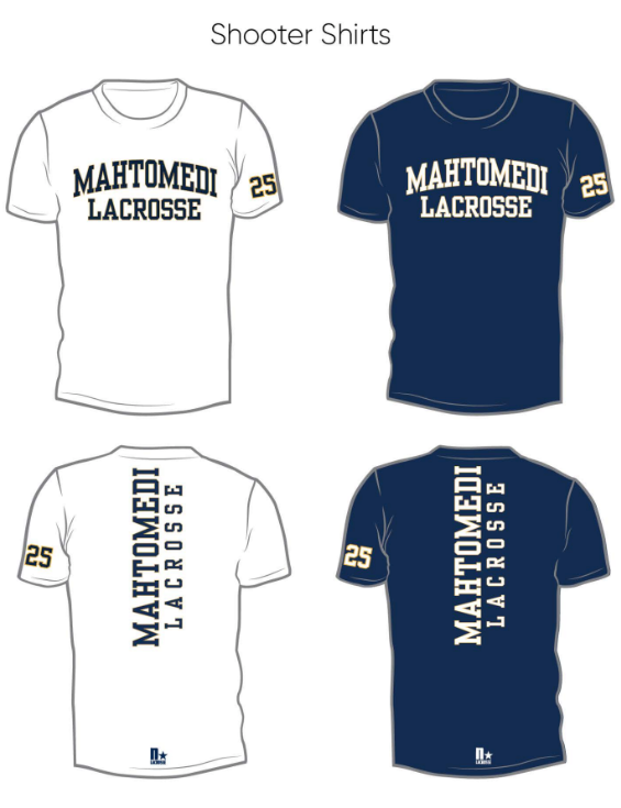 *REQUIRED TEAM PROVIDED APPAREL* Shooter Shirts (NAVY & WHITE)