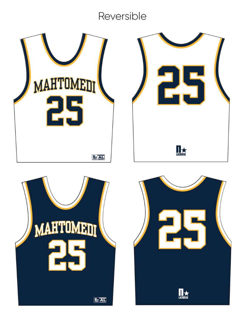 *REQUIRED TEAM PROVIDED APPAREL* Practice Reversible - WHITE/NAVY