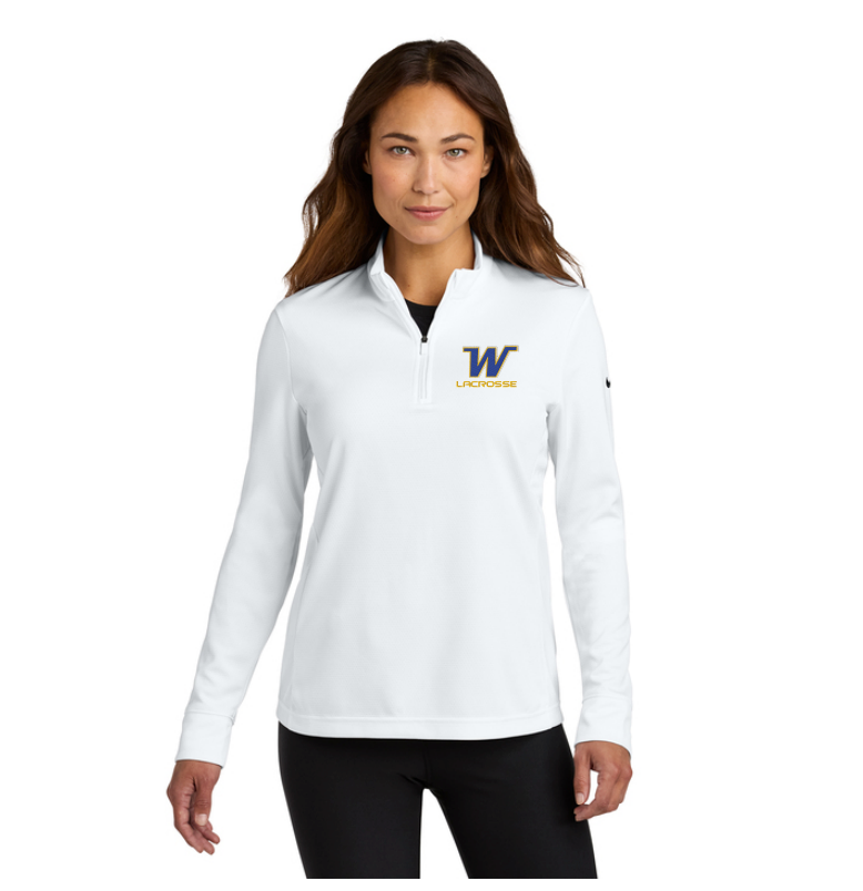 Wayzata Lacrosse Nike Women’s Essential 1/2-Zip Cover-Up - WHITE