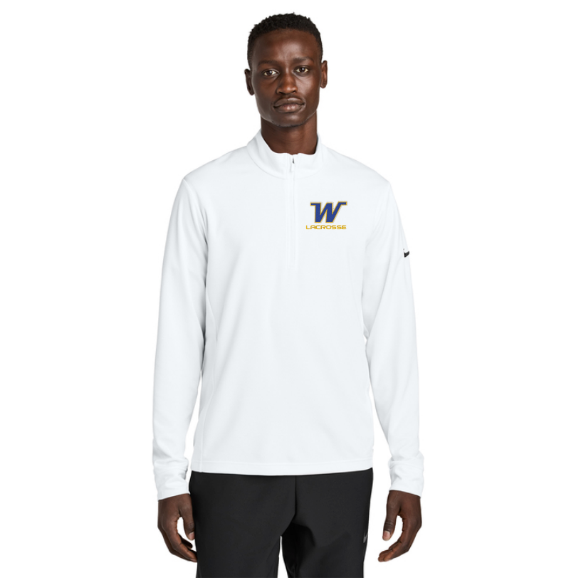 Wayzata Lacrosse Nike Essential 1/2-Zip Cover-Up - WHITE