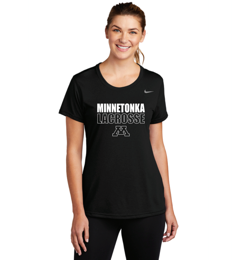 Minnetonka Lacrosse Nike Women's Team rLegend Tee - BLACK