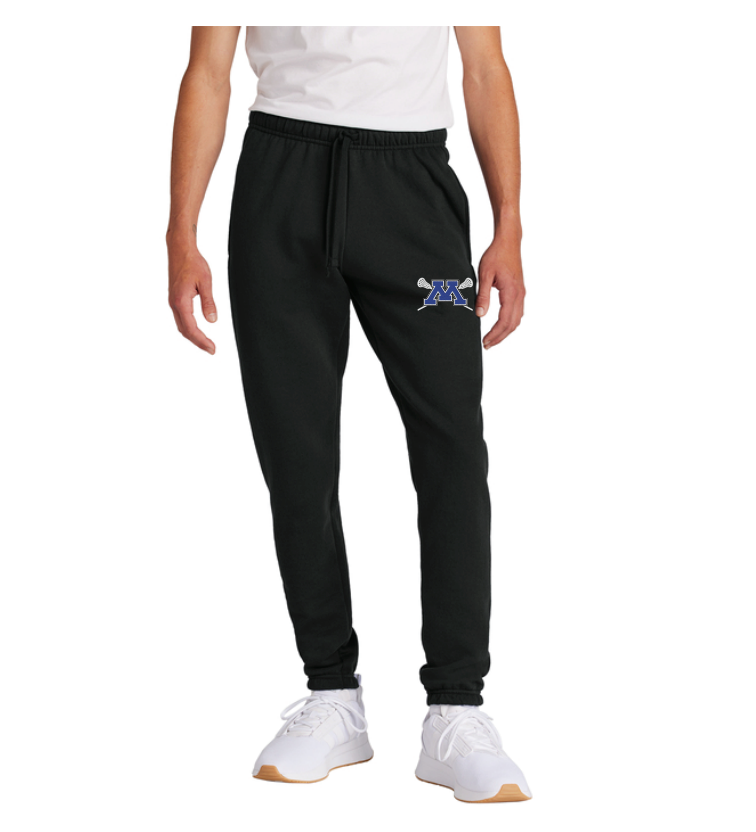 Minnetonka Lacrosse Port & Co™ Core Fleece Sweatpant - BLACK