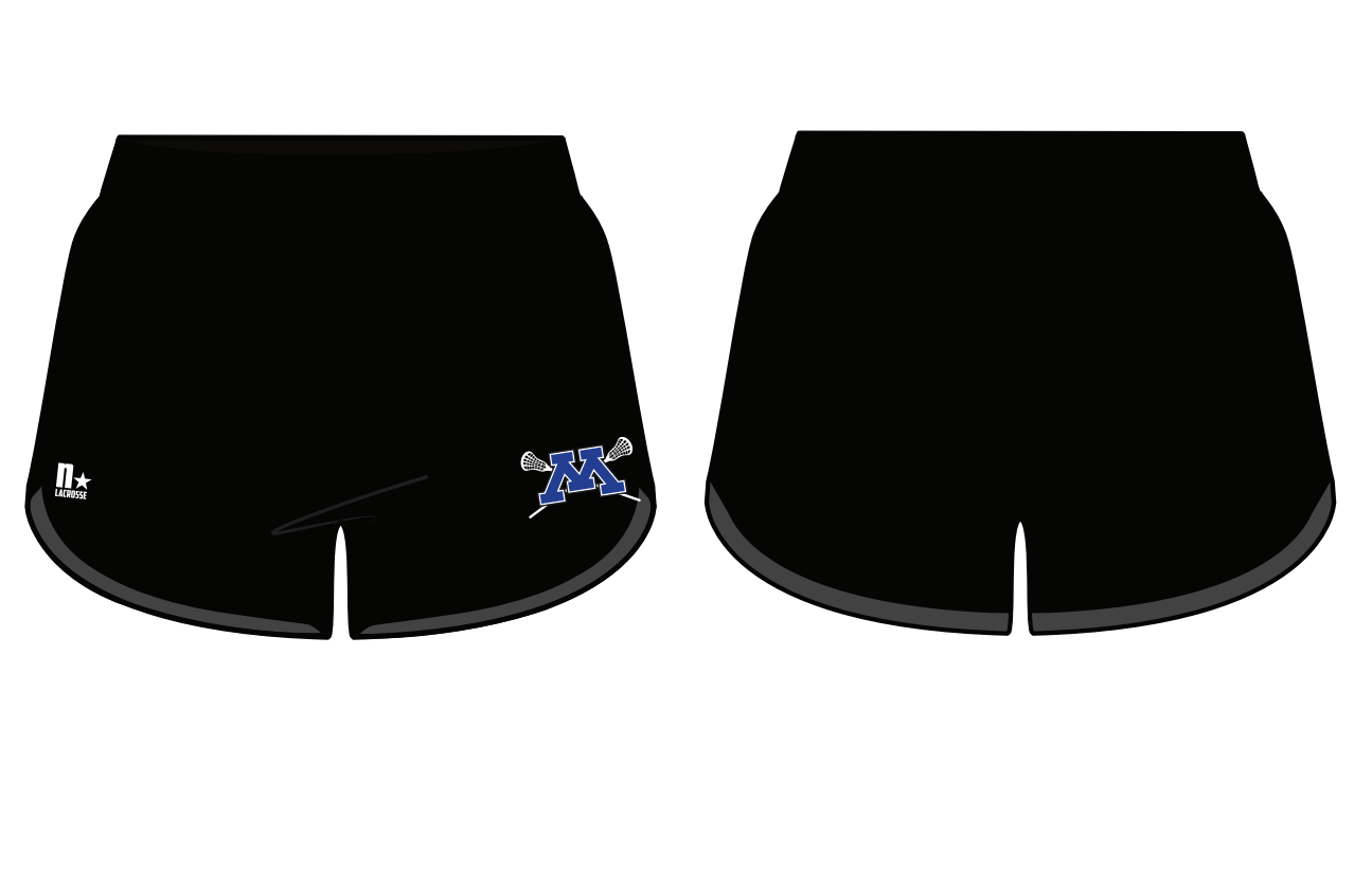 Minnetonka Lacrosse WOMENS Sublimated Shorts - BLACK