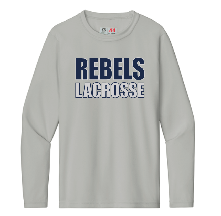 Champlin Park Lacrosse Cooling Performance Long Sleeve Tee - Silver