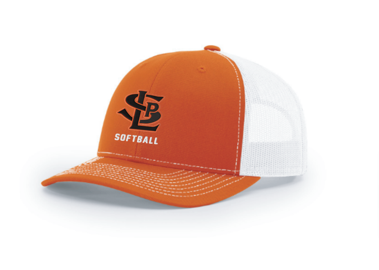 SLP Softball Five Panel Champ Trucker - ORANGE/WHITE